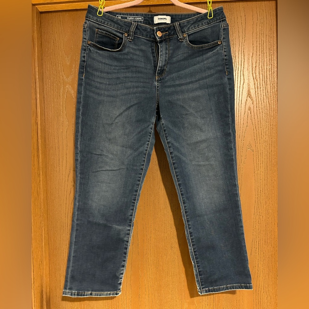 Sonoma Dark Blue Curvy Capris